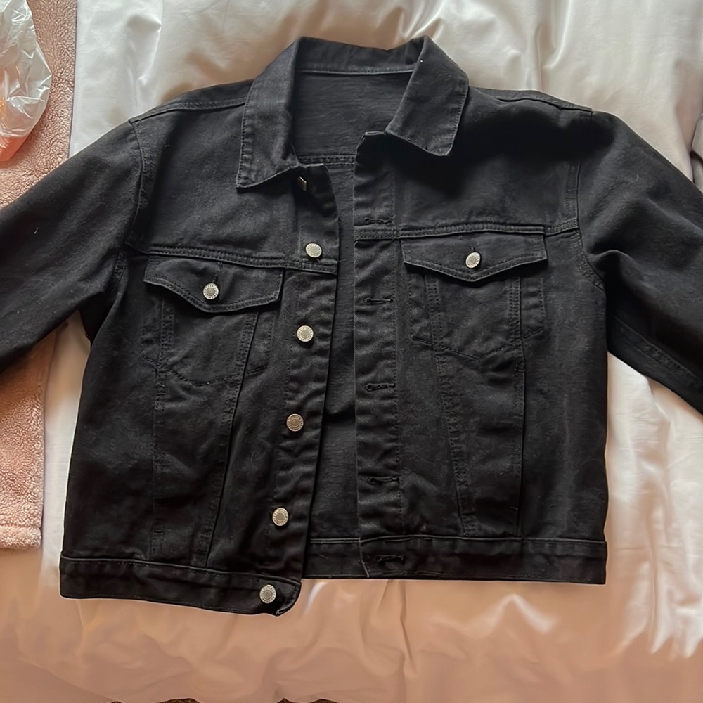 black jean jacket
